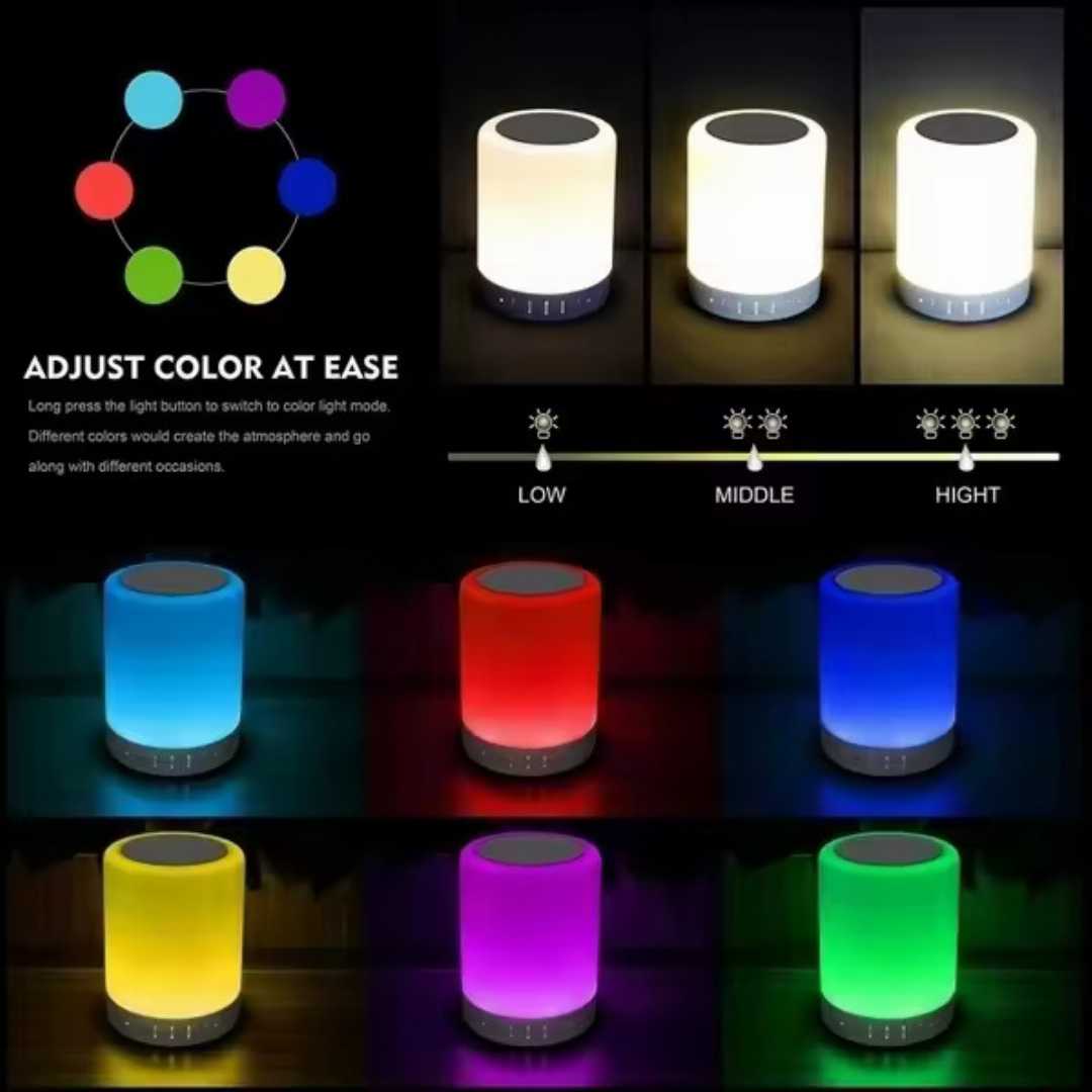 Led,Touch,Lamp,Portable,Table,Speaker,Pc,Audio,Desk,Lamp,Speaker,Moon,Light,With,Speaker,for,Christmas,Holidays