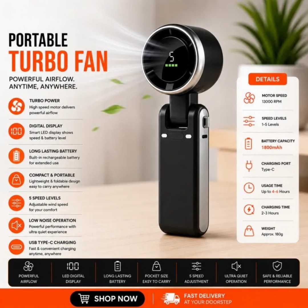 Portable,Handheld,Foldable,Mini,Turbo,Fan